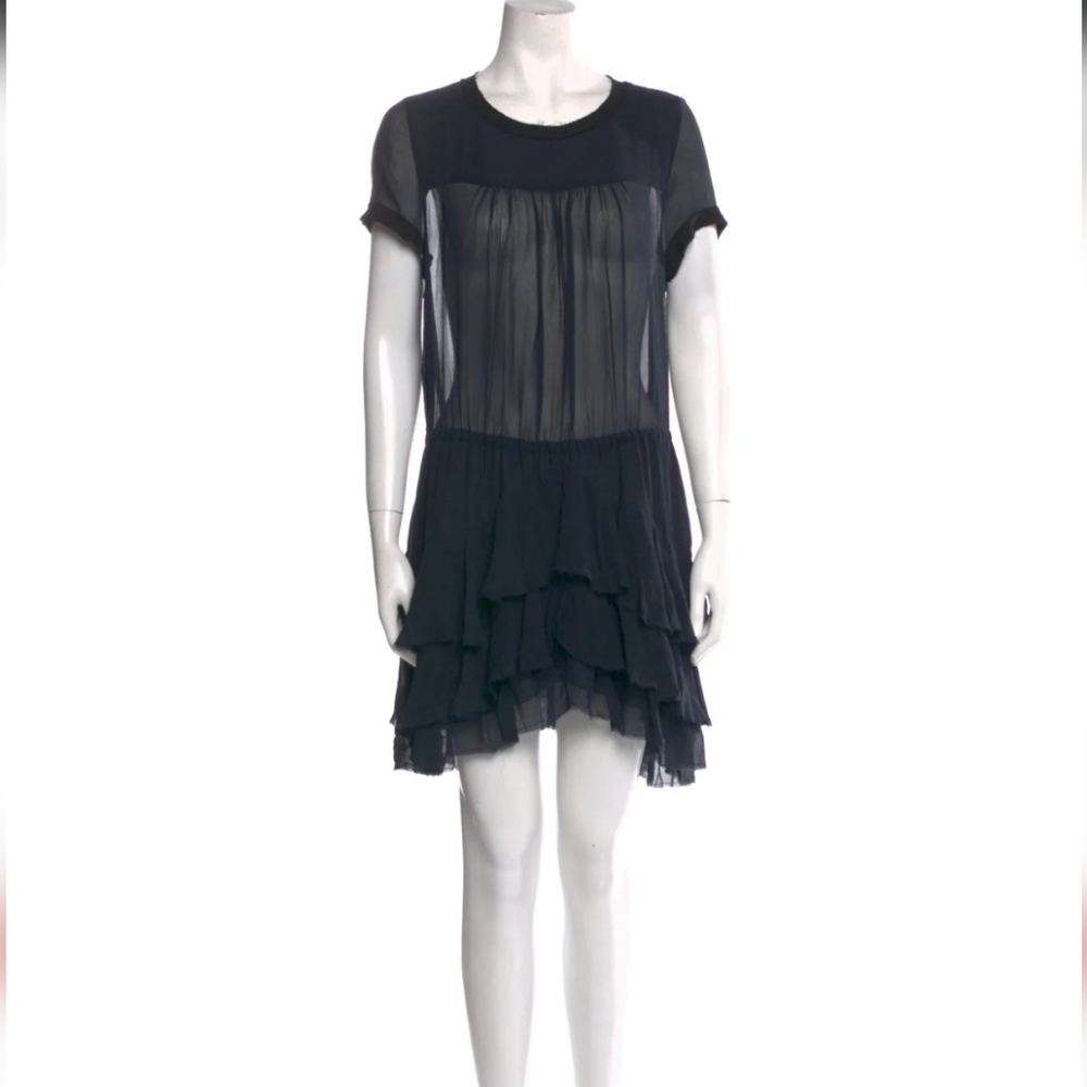 NWOT ISABEL MARANT ETOILE "Jabeth" Silk Ruffle Tier Dress - Picture 2 of 7